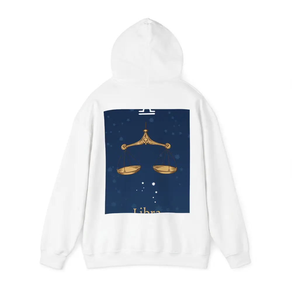 Libra Zodiac Sign Gold Scales Blue – Hoodies