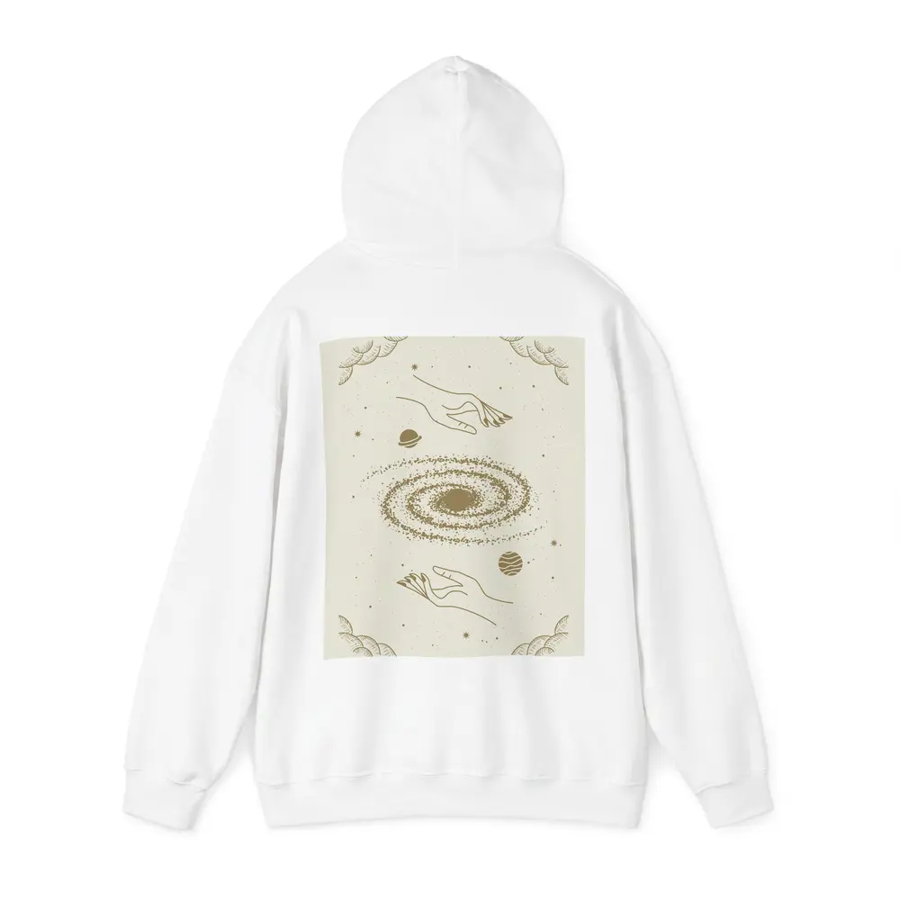 Celestial Hands Galaxy Space Boho Beige Art – Hoodies