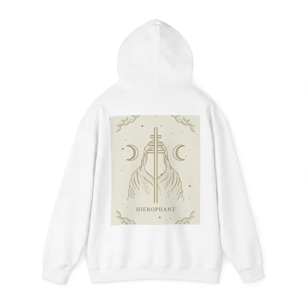 Hierophant Tarot Card Mystical Celestial Art – Hoodies