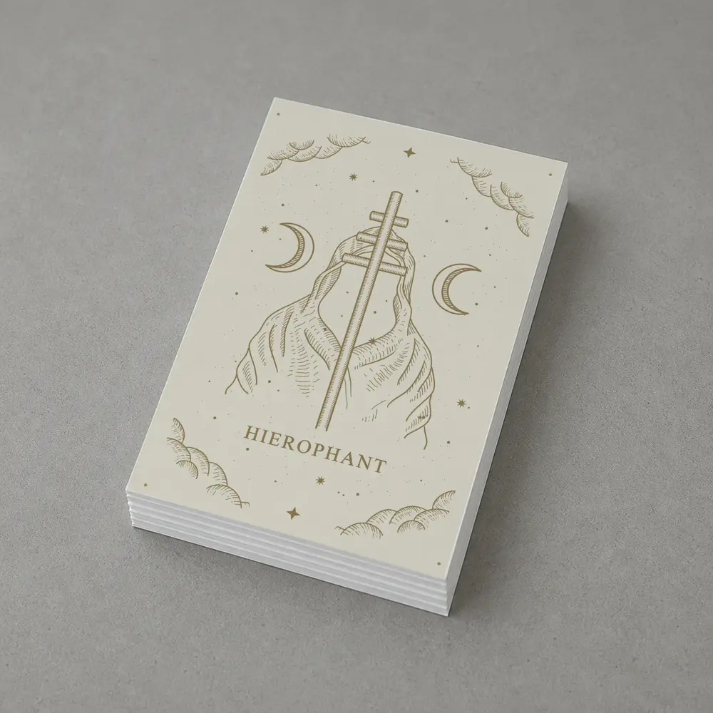 Hierophant Tarot Card Mystical Celestial Art – Postcards