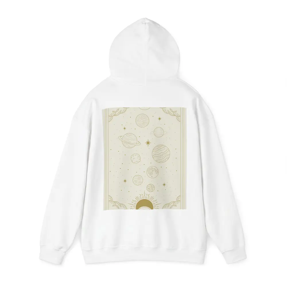 Gold Celestial Planets Solar System Mystical Art – Hoodies