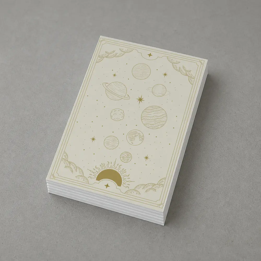 Gold Celestial Planets Solar System Mystical Art – Postcards