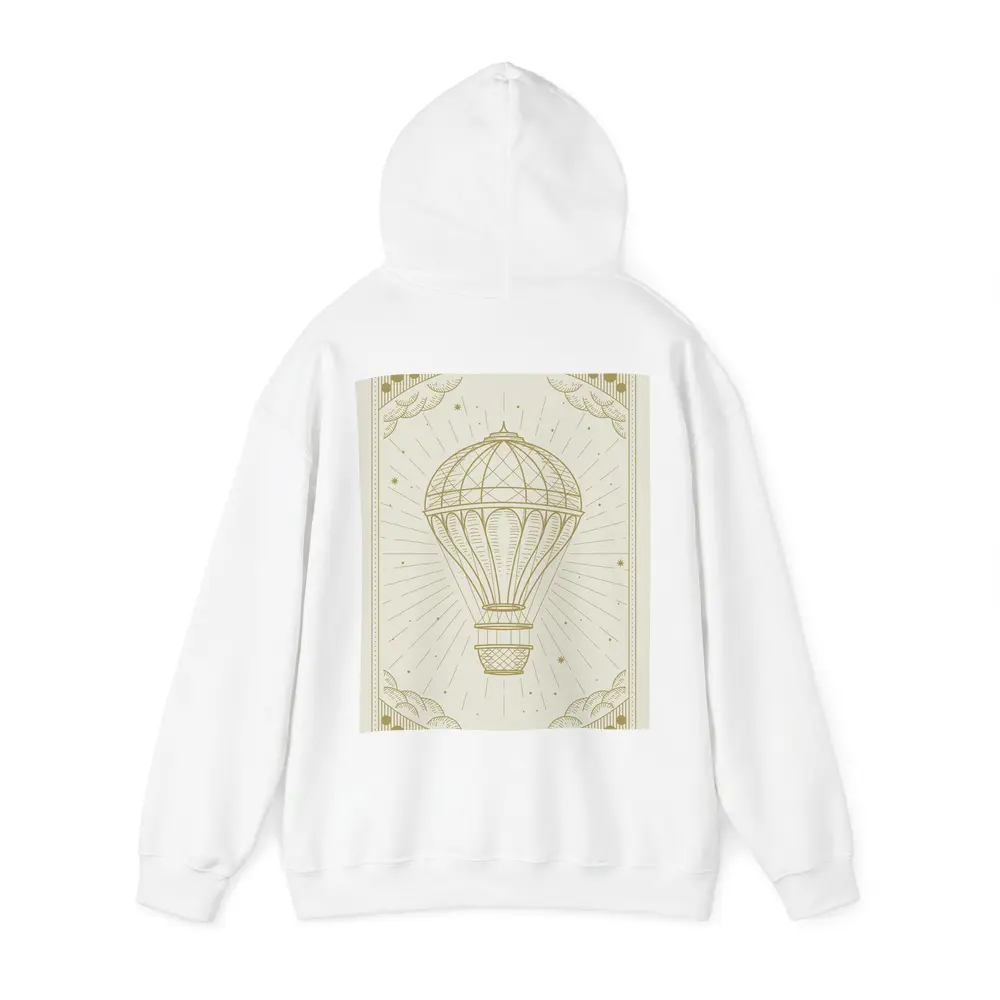 Vintage Hot Air Balloon Engraving Gold Art – Hoodies