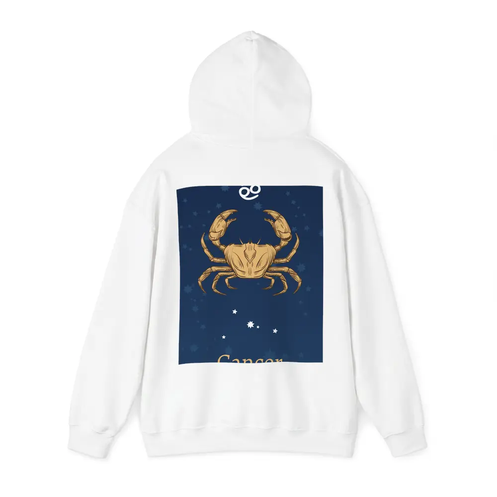 Cancer Zodiac Sign Gold Crab Navy – Hoodies