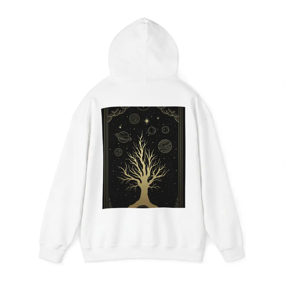 Celestial Tree Gold Stars Planets Dark – Hoodies