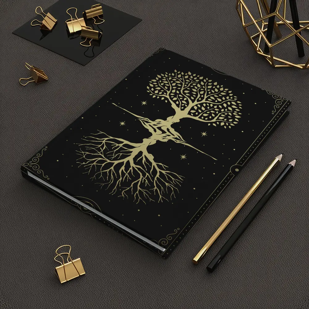 Gold Tree of Life Dark Starry Night – Notebooks