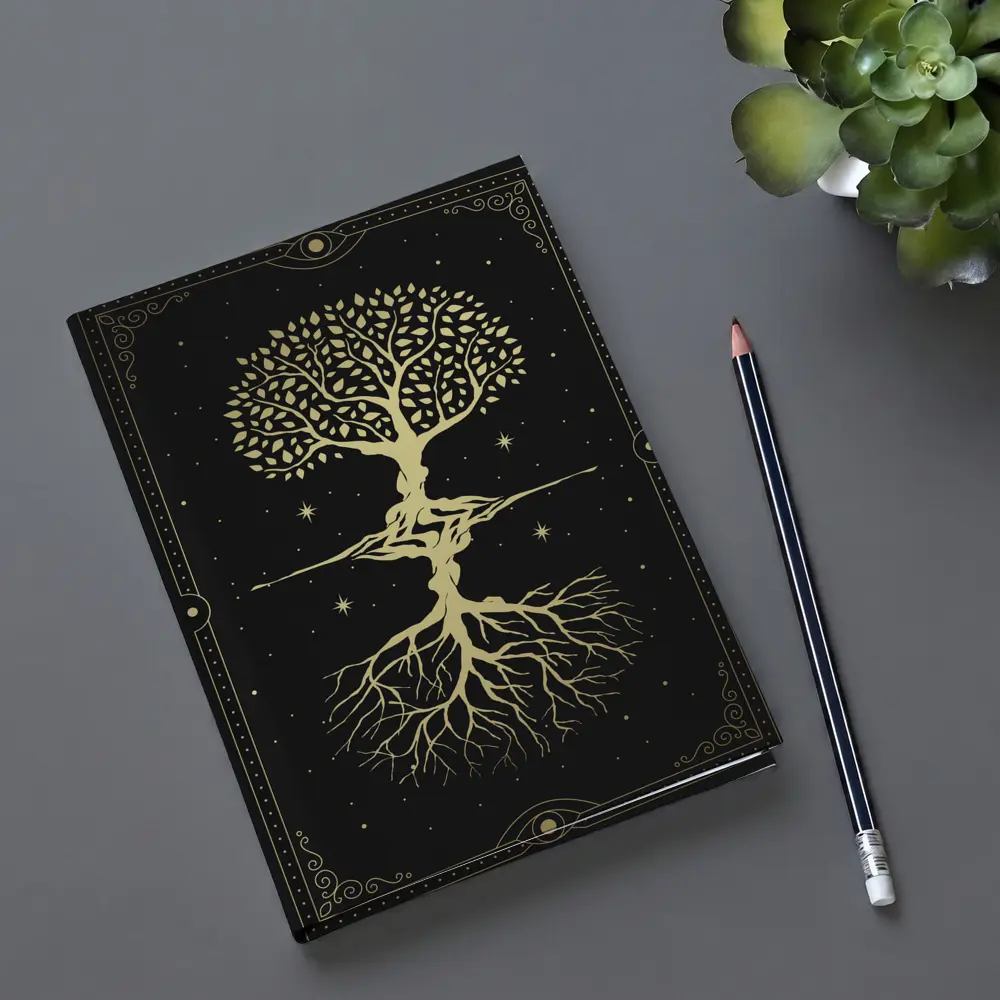 Gold Tree of Life Dark Starry Night – Notebooks