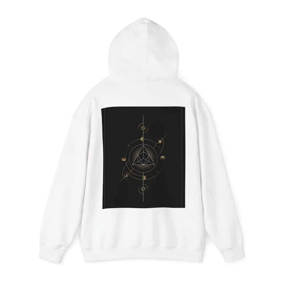 Sacred Geometry Gold Triangle Dark Background – Hoodies