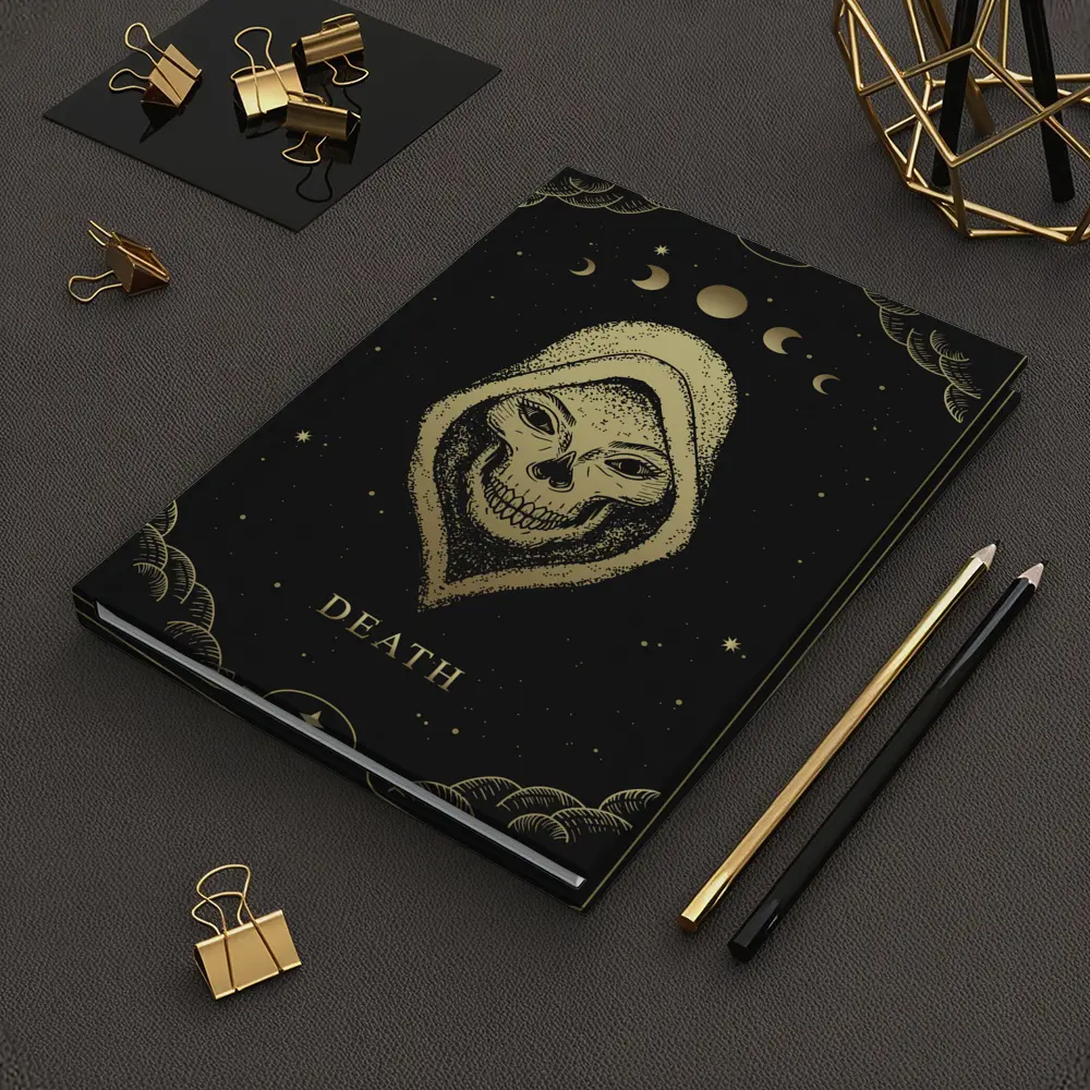 Death Tarot Skull Hooded Figure Gold – Notebooks