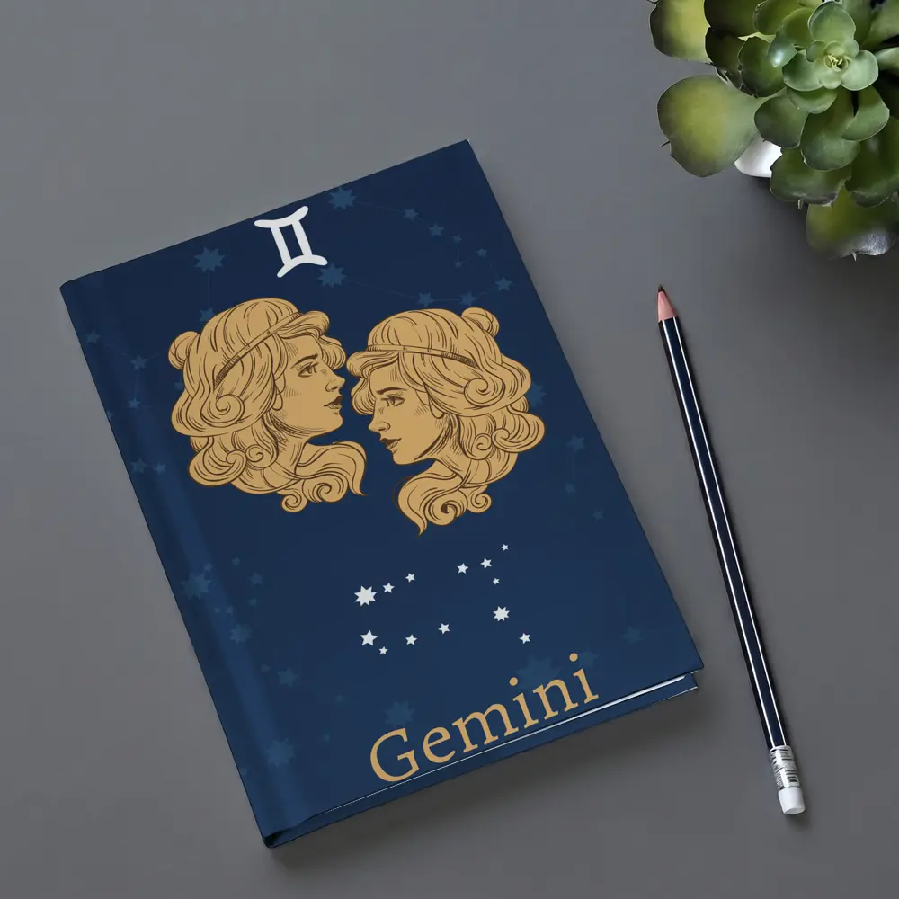 Gemini Zodiac Twin Women Navy Blue – Notebooks