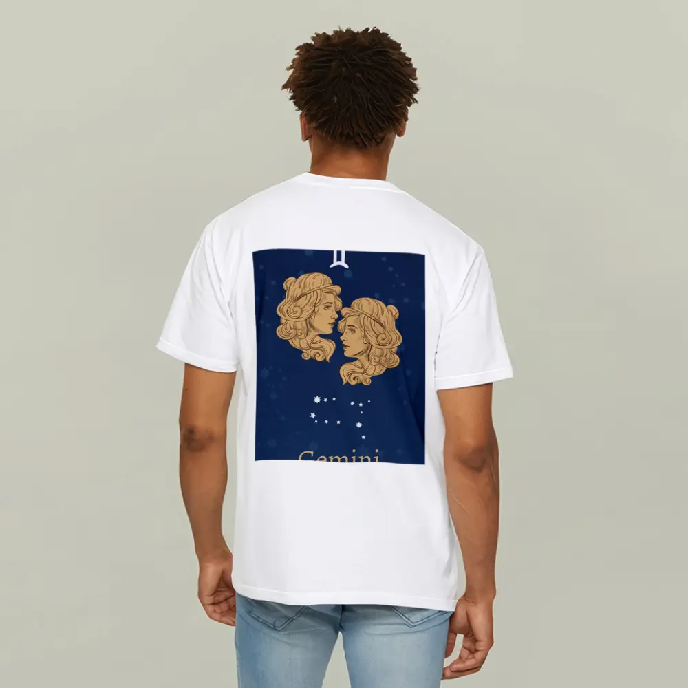 Gemini Zodiac Twin Women Navy Blue – T-Shirts