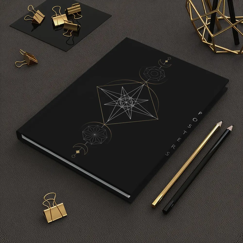 Dark Geometric Sacred Mystical Star Symbol – Notebooks