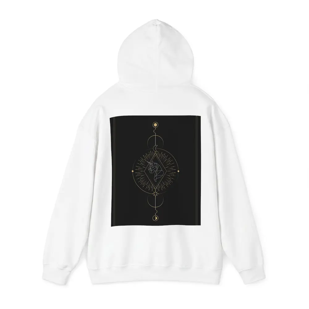 Geometric Unicorn Gold Celestial Moon Dark – Hoodies