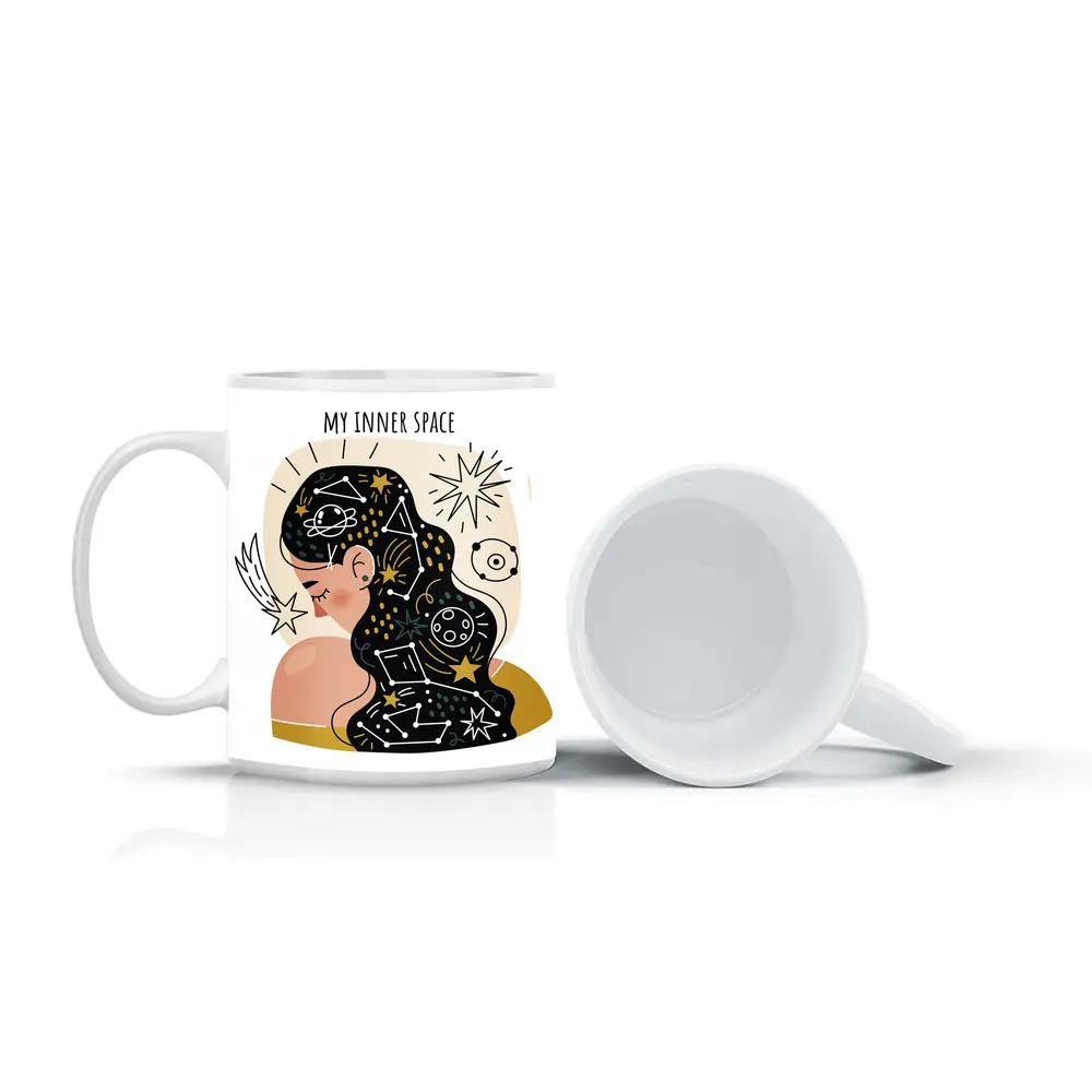 My Inner Space Woman Constellation Stars Art – Mugs