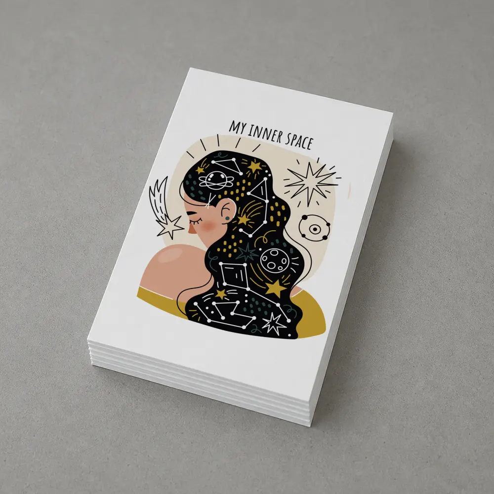 My Inner Space Woman Constellation Stars Art – Postcards