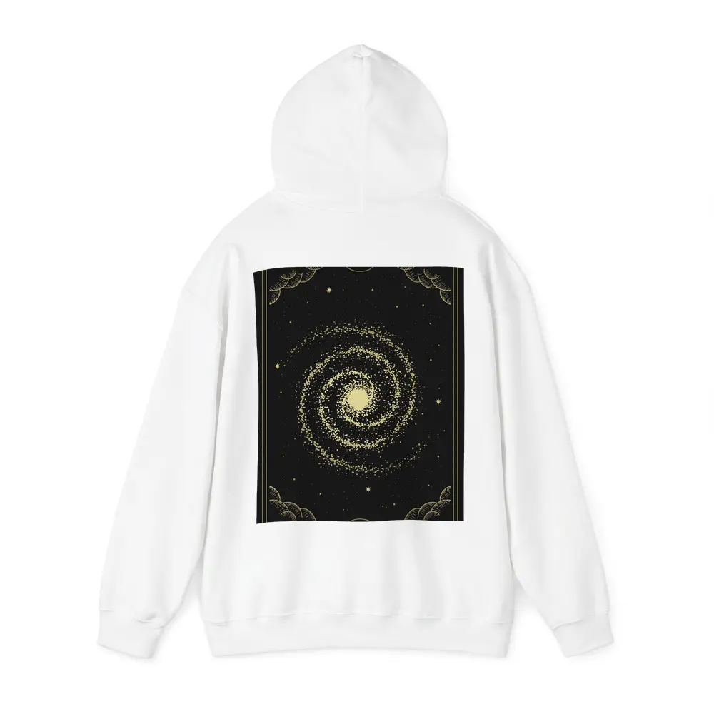 Gold Spiral Galaxy Black Mystical Tarot Art – Hoodies