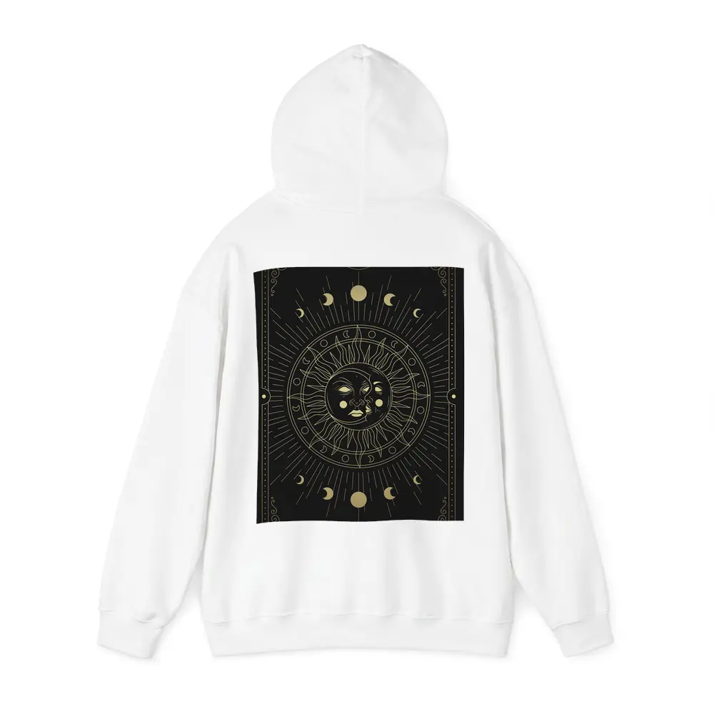 Gold Sun Moon Phases Mystical Black Art – Hoodies