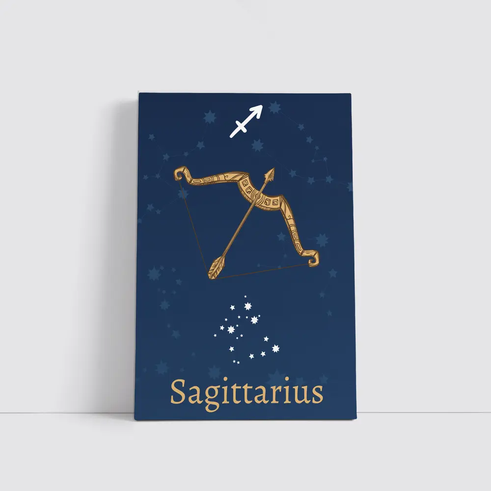 Sagittarius Zodiac Bow Arrow Star Constellation – Wall Art