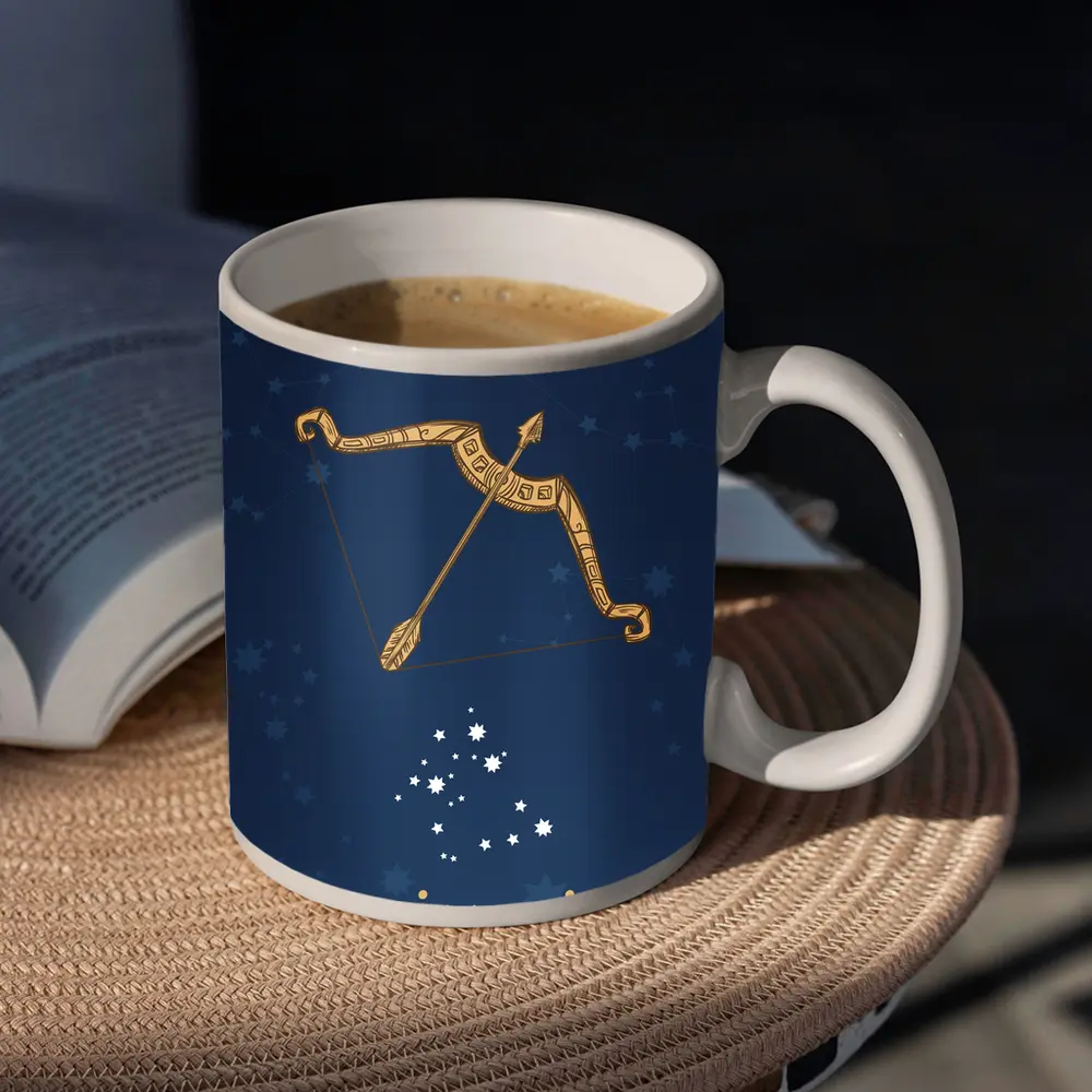 Sagittarius Zodiac Bow Arrow Star Constellation – Mugs