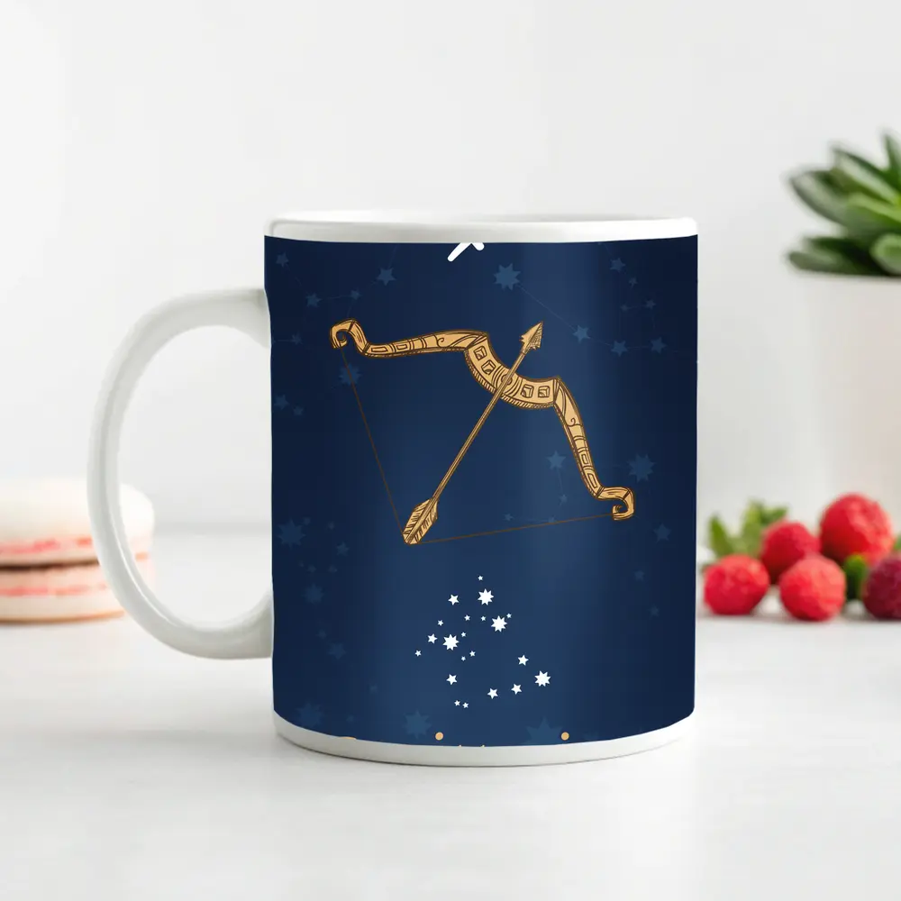 Sagittarius Zodiac Bow Arrow Star Constellation – Mugs