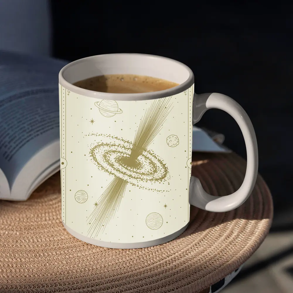 Galaxy Spiral Planets Mystical Celestial Art – Mugs