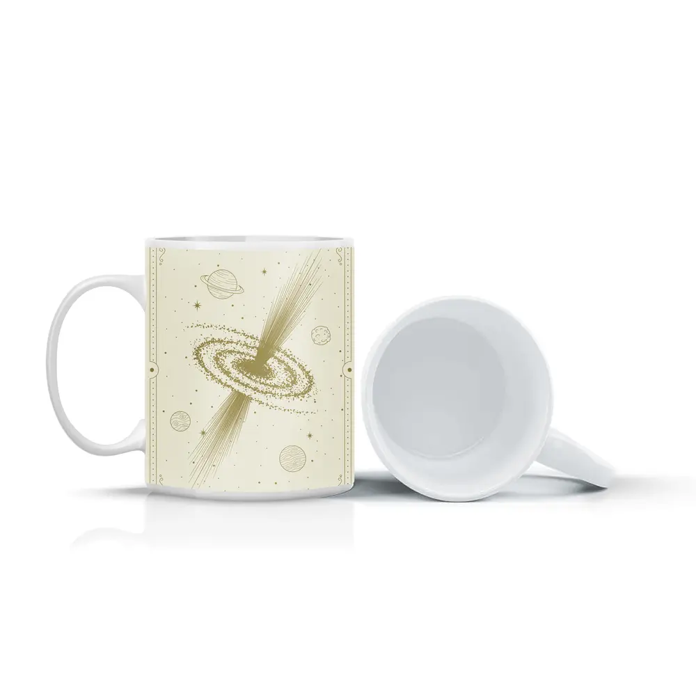 Galaxy Spiral Planets Mystical Celestial Art – Mugs