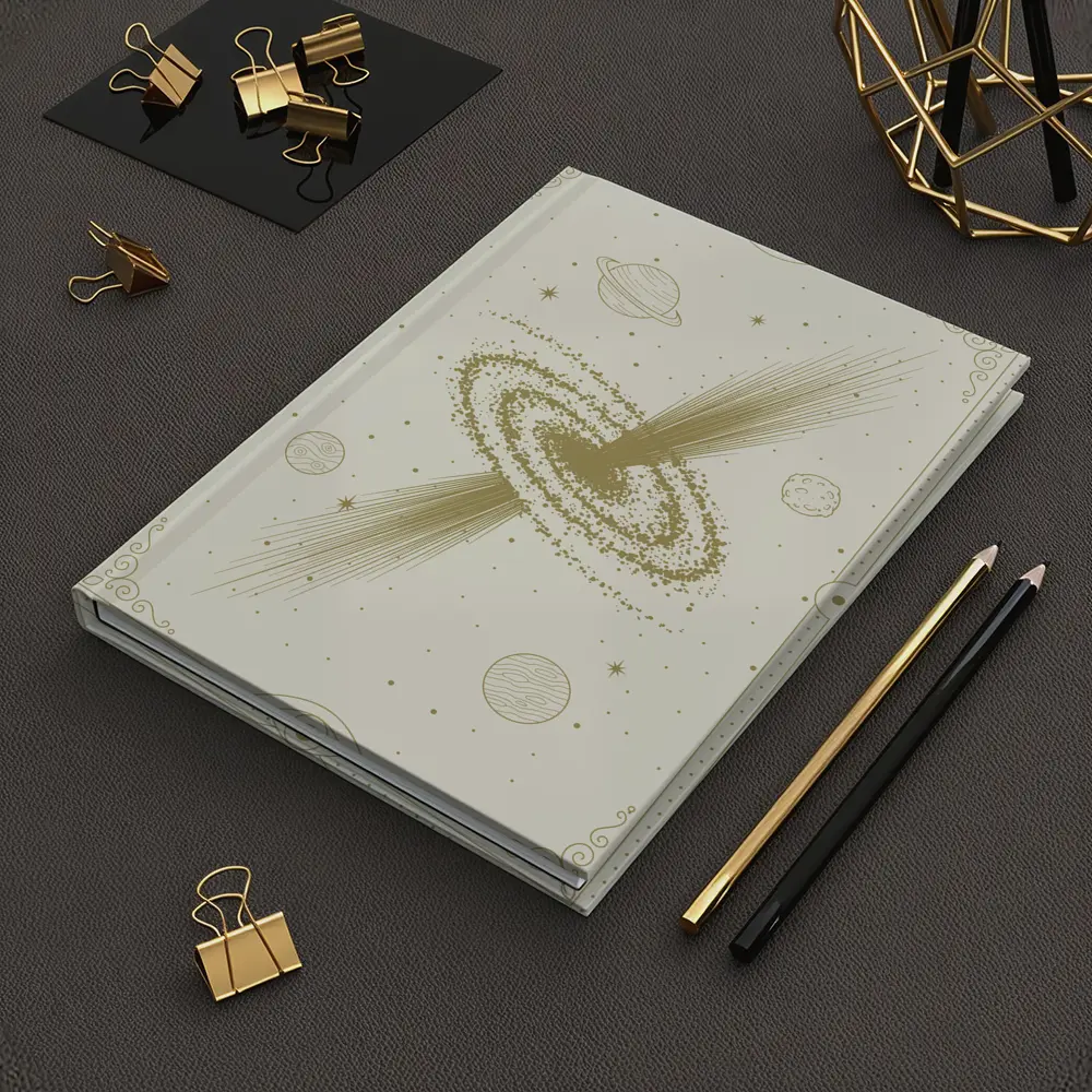 Galaxy Spiral Planets Mystical Celestial Art – Notebooks