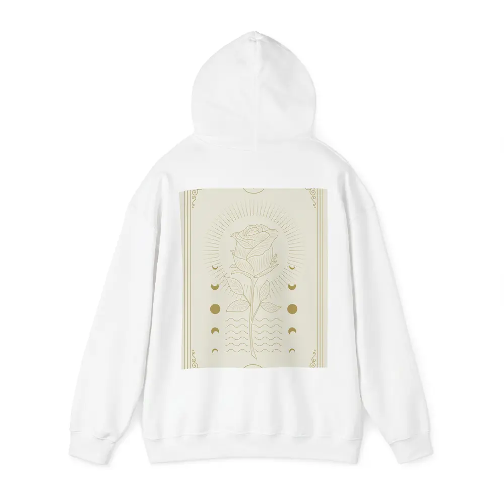Gold Rose Moon Phases Mystical Celestial Art – Hoodies