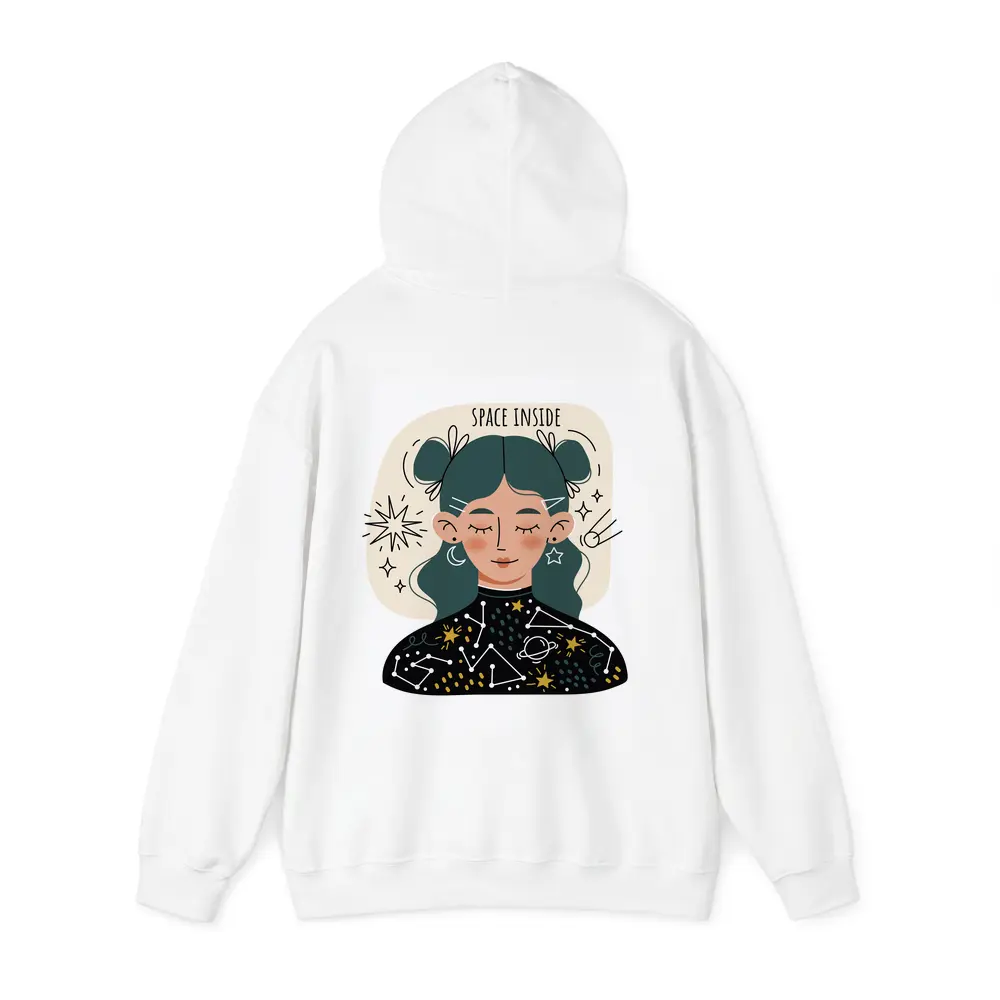 Space Inside Girl Celestial Constellation Art – Hoodies