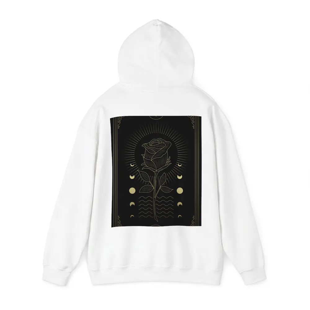 Gold Rose Moon Phases Dark Mystical Art – Hoodies