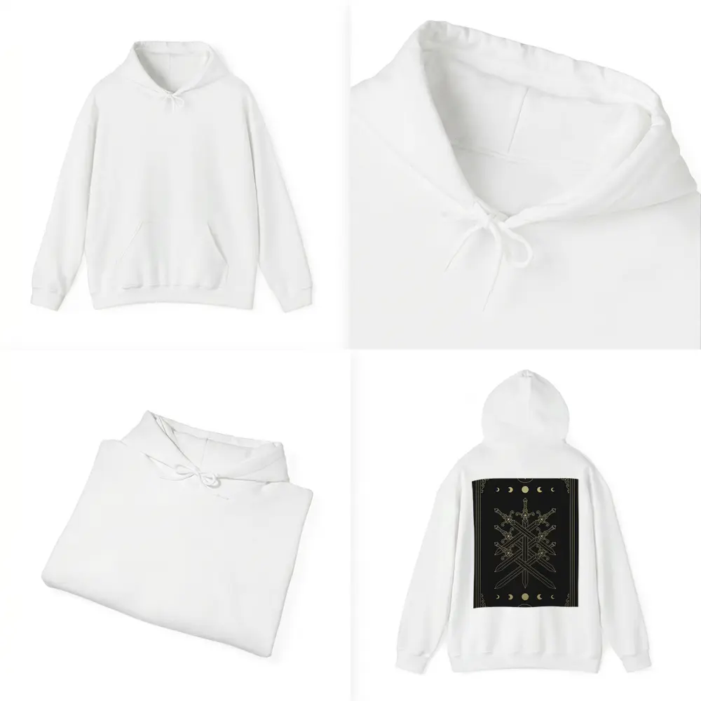 Seven Swords Gold Moon Phase Dark – Hoodies
