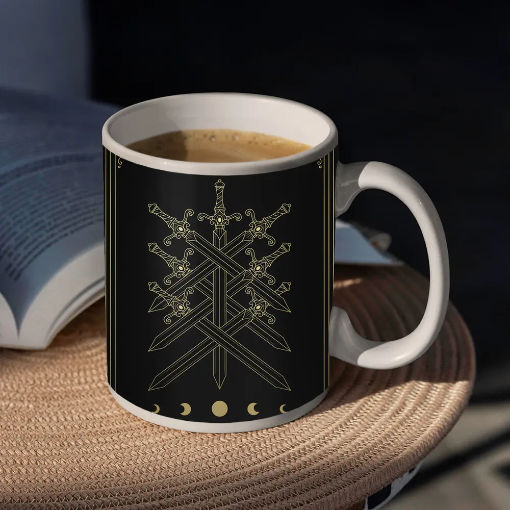 Seven Swords Gold Moon Phase Dark – Mugs