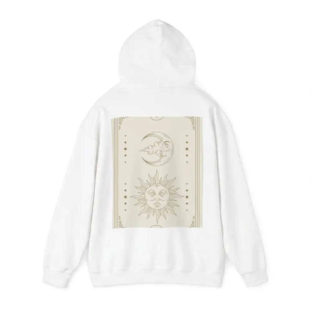 Sun and Moon Celestial Boho Beige Art – Hoodies