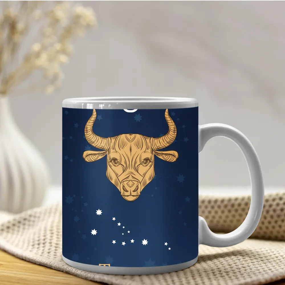 Taurus Zodiac Sign Gold Bull Stars – Mugs
