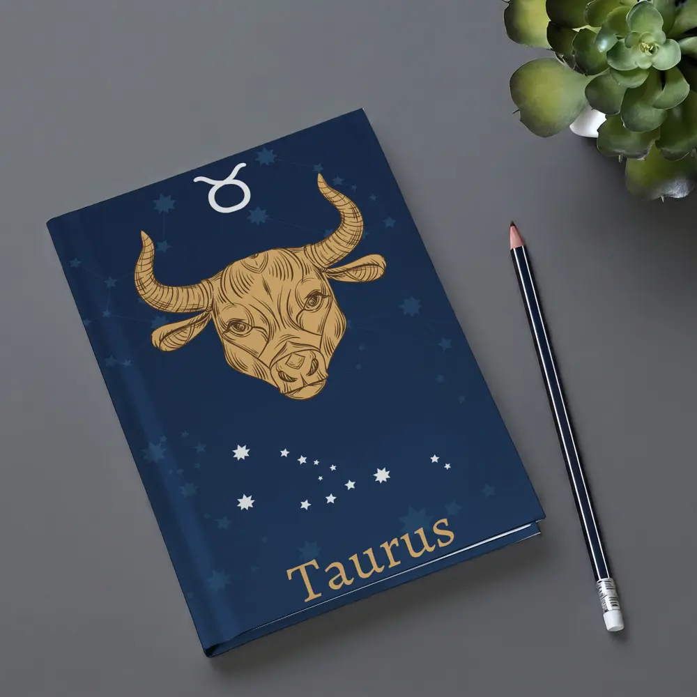 Taurus Zodiac Sign Gold Bull Stars – Notebooks