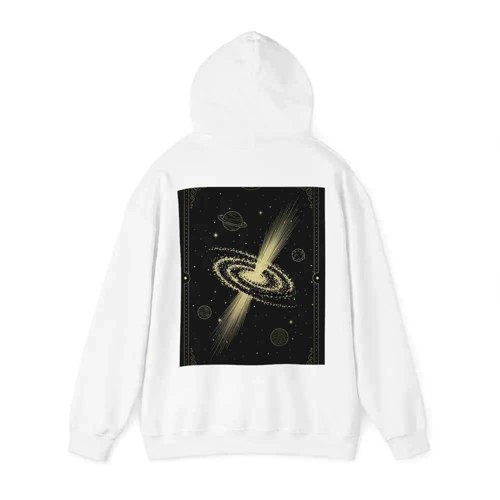 Gold Galaxy Spiral Cosmic Tarot Art – Hoodies