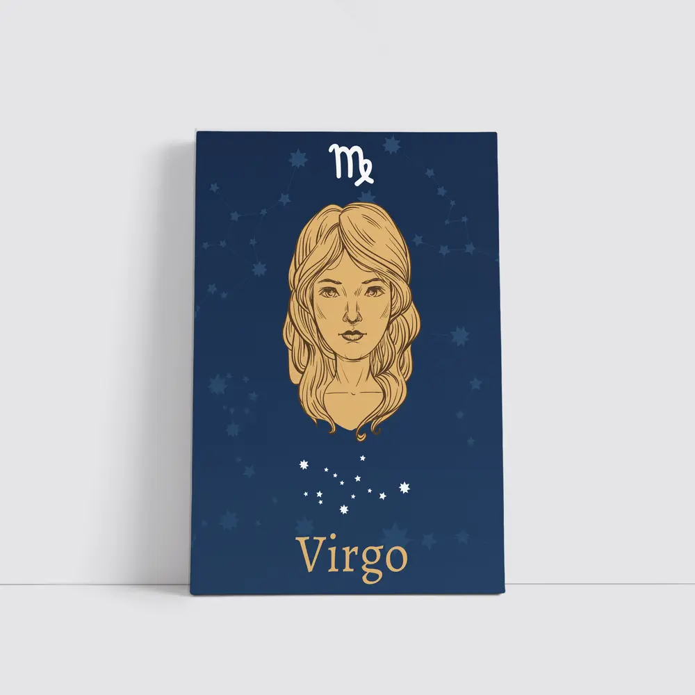 Virgo Zodiac Sign Woman Constellation Art – Wall Art