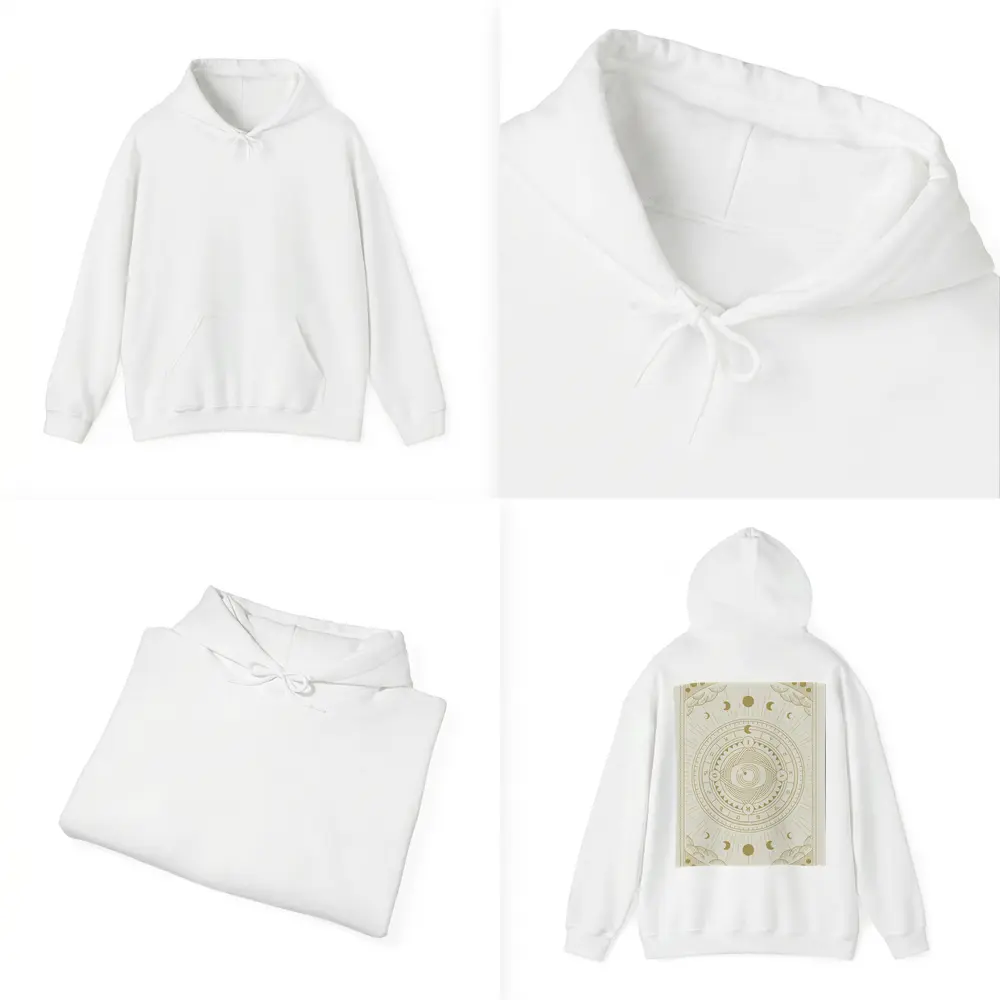 Gold Celestial Zodiac Wheel Mystical Art – Hoodies