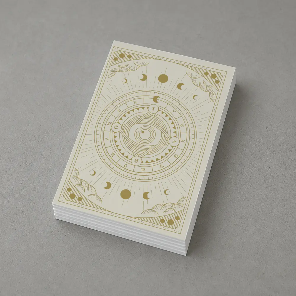 Gold Celestial Zodiac Wheel Mystical Art – Postcards