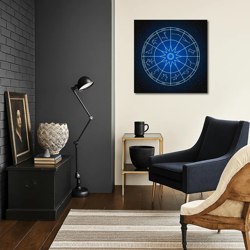 Zodiac Wheel All Signs Star Chart – Wall Art