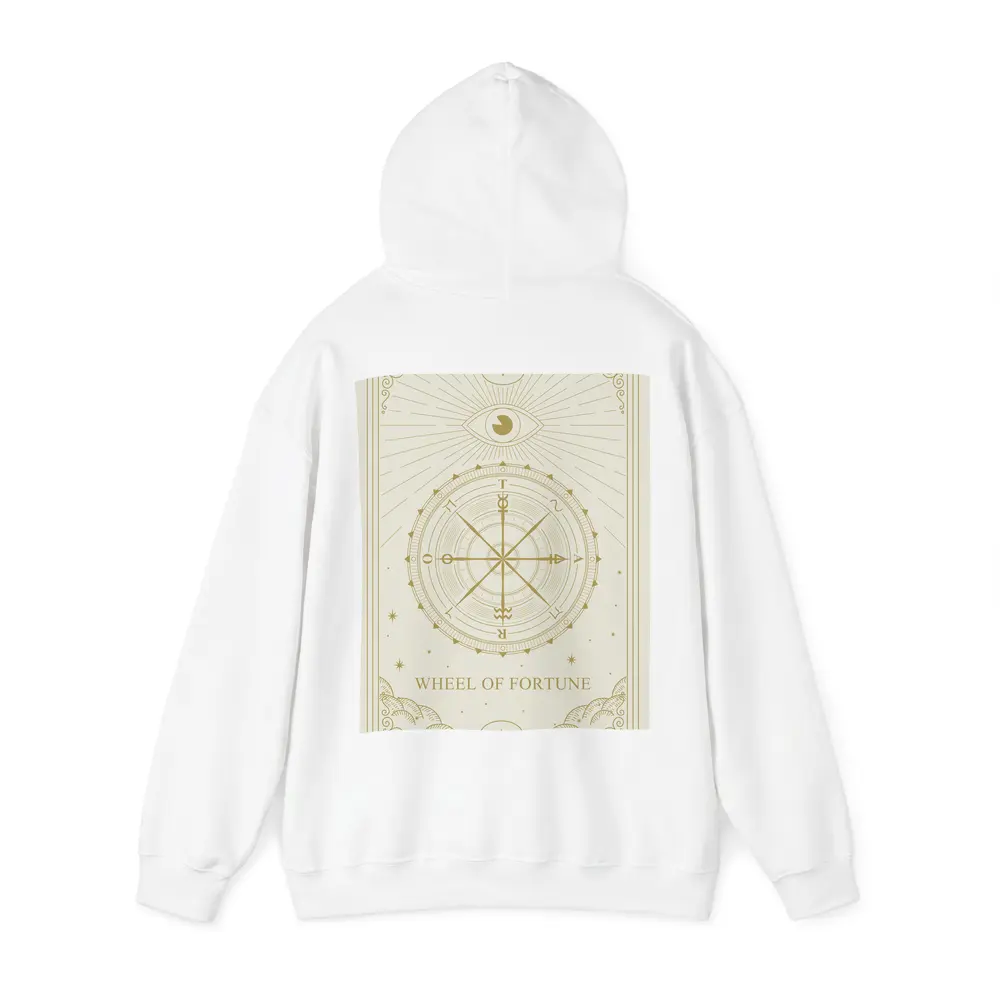 Wheel of Fortune Tarot Card Gold Beige – Hoodies