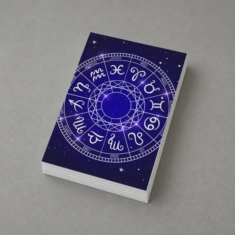 All Zodiac Signs Wheel Dark Blue Sky – Postcards