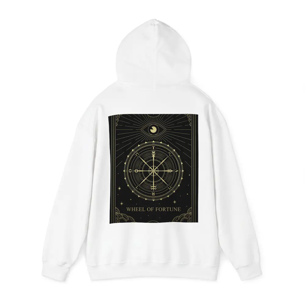 Wheel of Fortune Tarot Card Gold Black – Hoodies