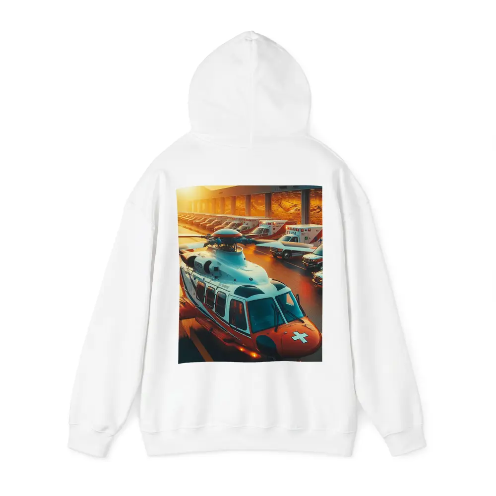 Medical Rescue Helicopter Ambulances Golden Sunset – Hoodies