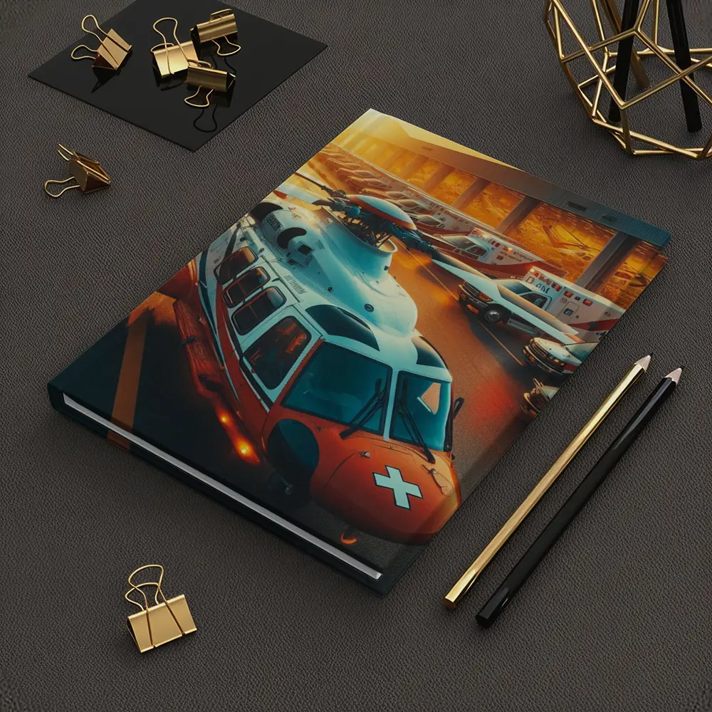 Medical Rescue Helicopter Ambulances Golden Sunset – Notebooks