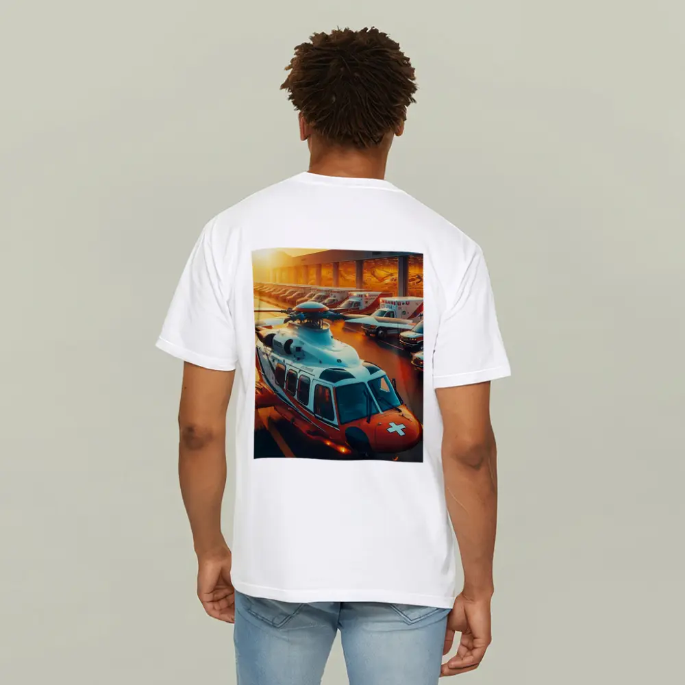 Medical Rescue Helicopter Ambulances Golden Sunset – T-Shirts