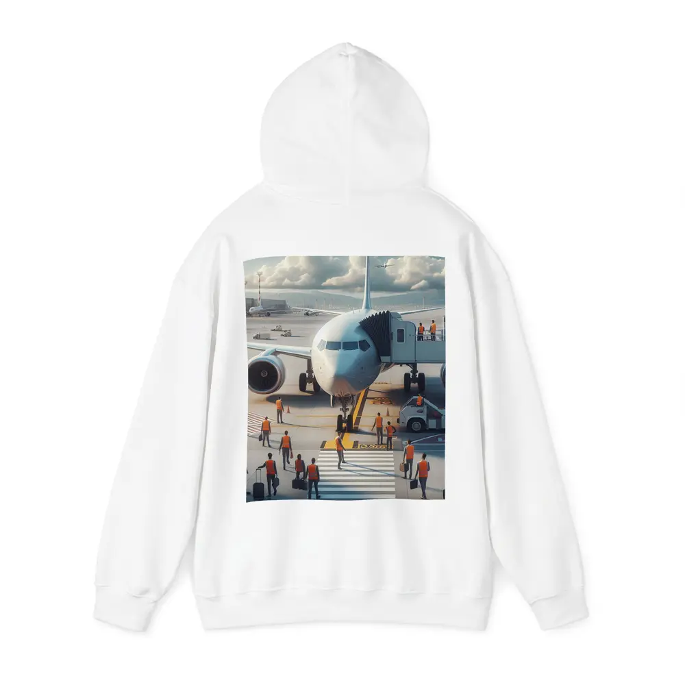 Commercial Airplane Ground Crew Airport Tarmac – Hoodies
