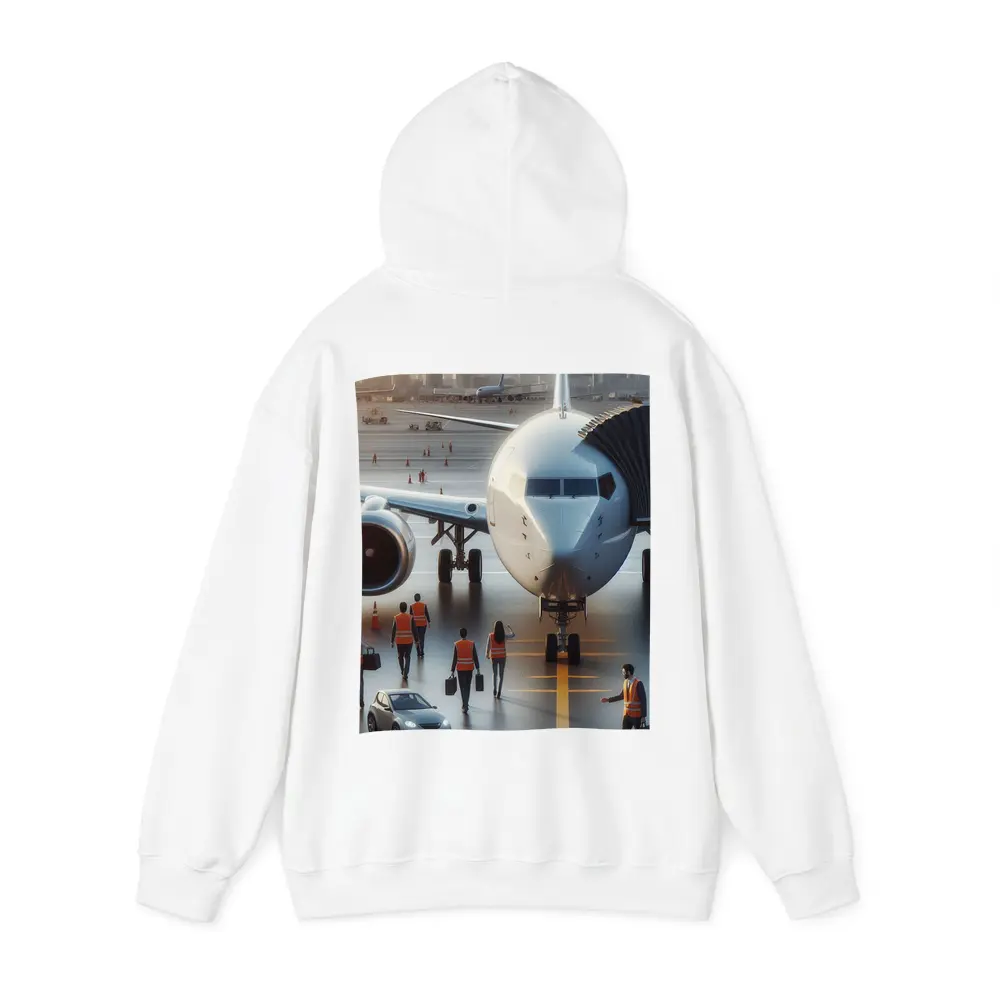 Commercial Airplane Ground Crew Airport Tarmac – Hoodies
