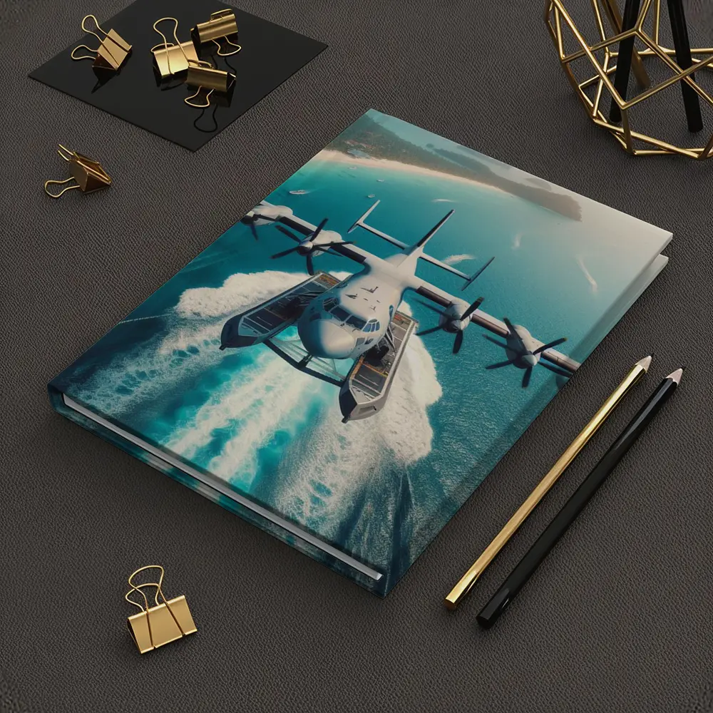 Seaplane Taking Off Over Tropical Ocean – Notebooks