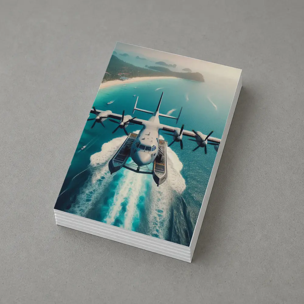 Seaplane Taking Off Over Tropical Ocean – Postcards